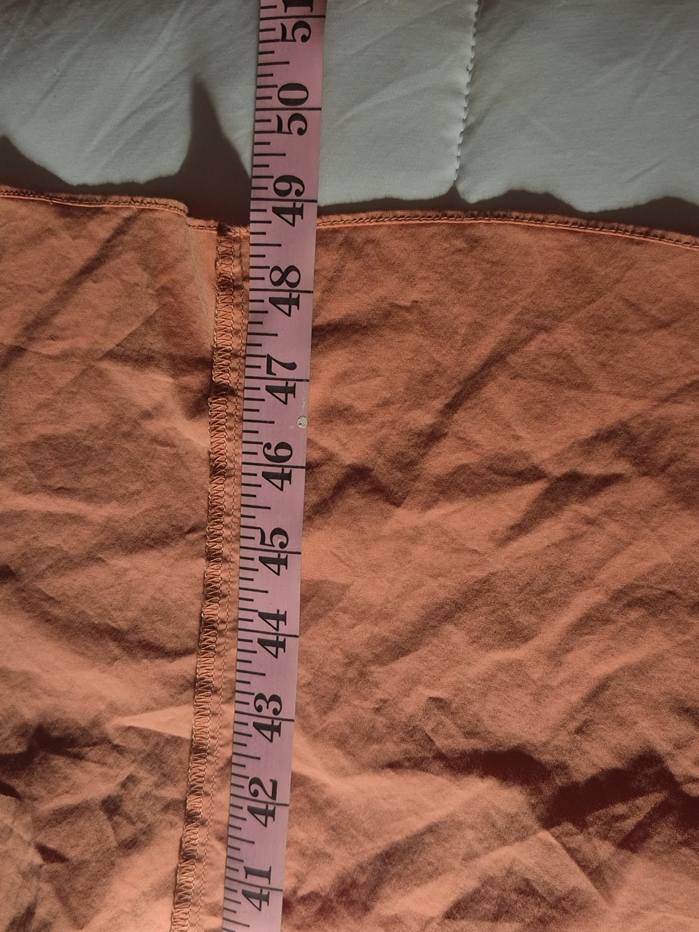 New York And Company Peach High-Low Tie-Neck Blouse - Picture 12 of 12